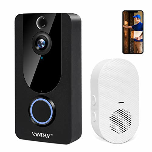 vanbar 1080p wireless video doorbell camera with chime