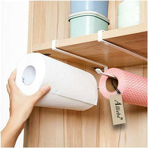 Alliebe 2pcs Paper Towel Holder Dispenser Under Cabinet Paper Roll