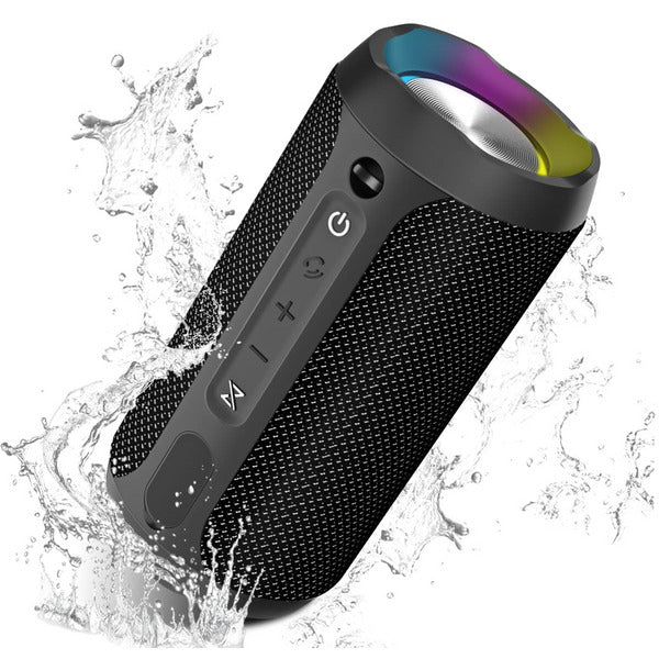 Aloom Portable Bluetooth Speaker Waterproof IPX7 Bluetooth 5.0 Speaker Press Phone Button to Switch Between Bluetooth Pairing and Aux-in Mode Black