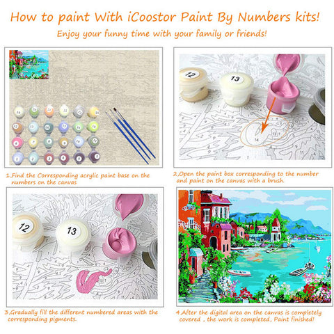 Arteza Collection Floral Paint by Numbers Kit, Unisex Adult Beginner Paint Set