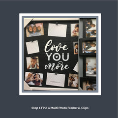 Step 1. Find a multi photo picture frame with clips to secure your mementos and keepsakes