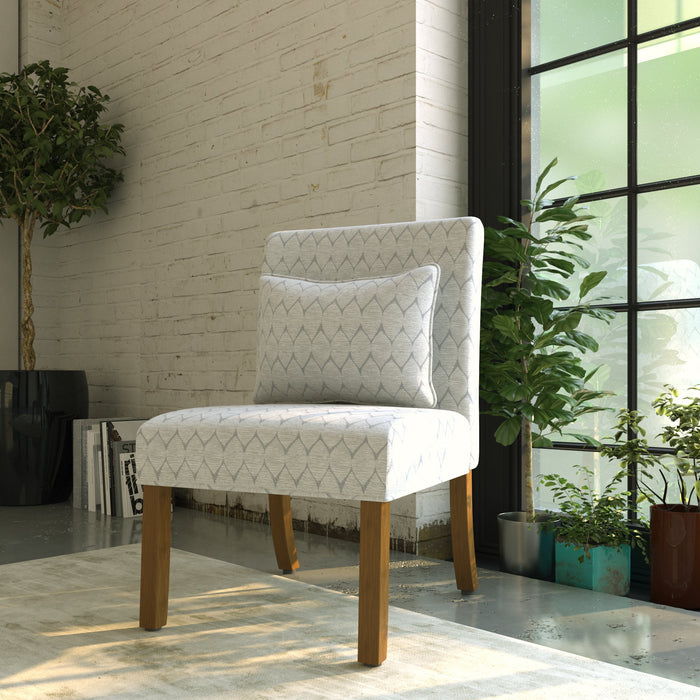 homepop parker accent chair and pillow