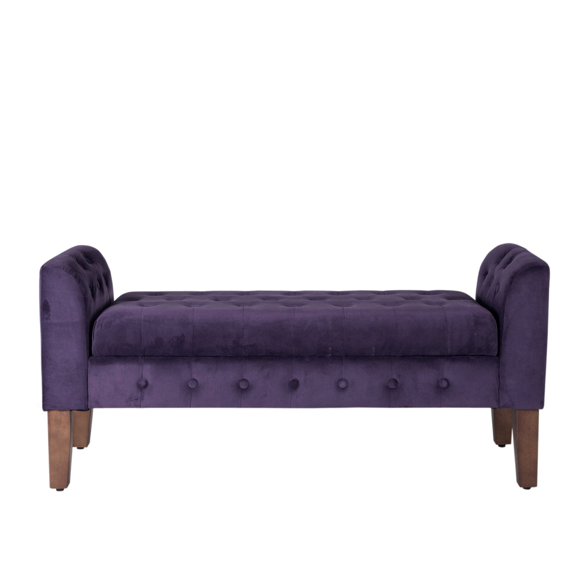 purple tufted bench