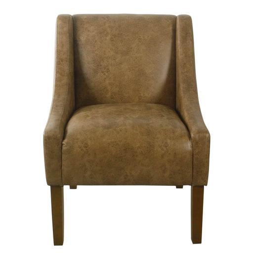 leather swoop arm chair