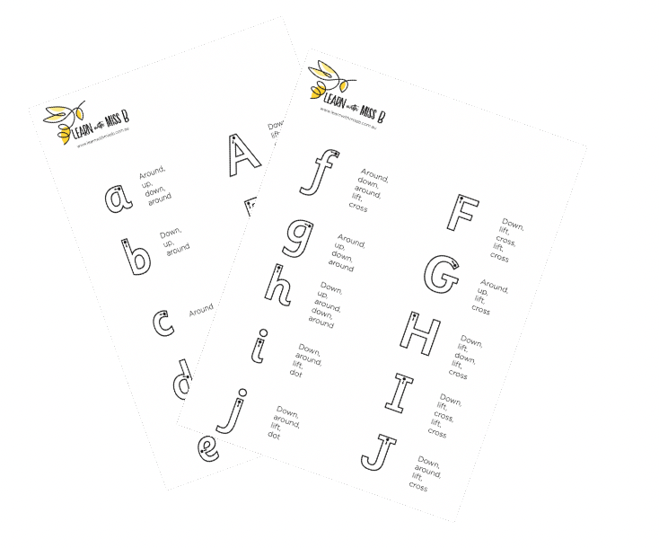 alphabet tracing printable pdf learn with miss b