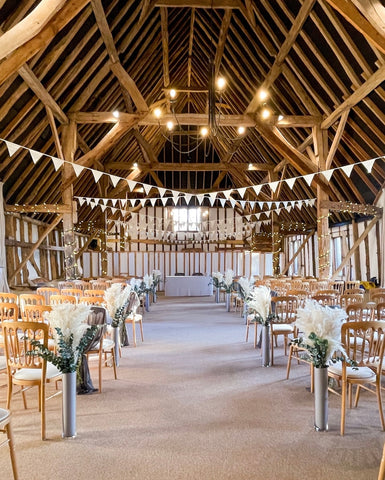 dried pampas wedding centrepieces 