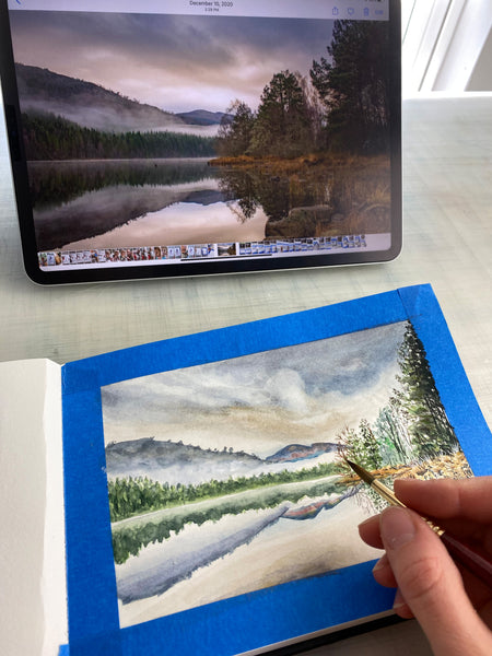 A Tape Tree Painting Tutorial and Where to Look for Clouds