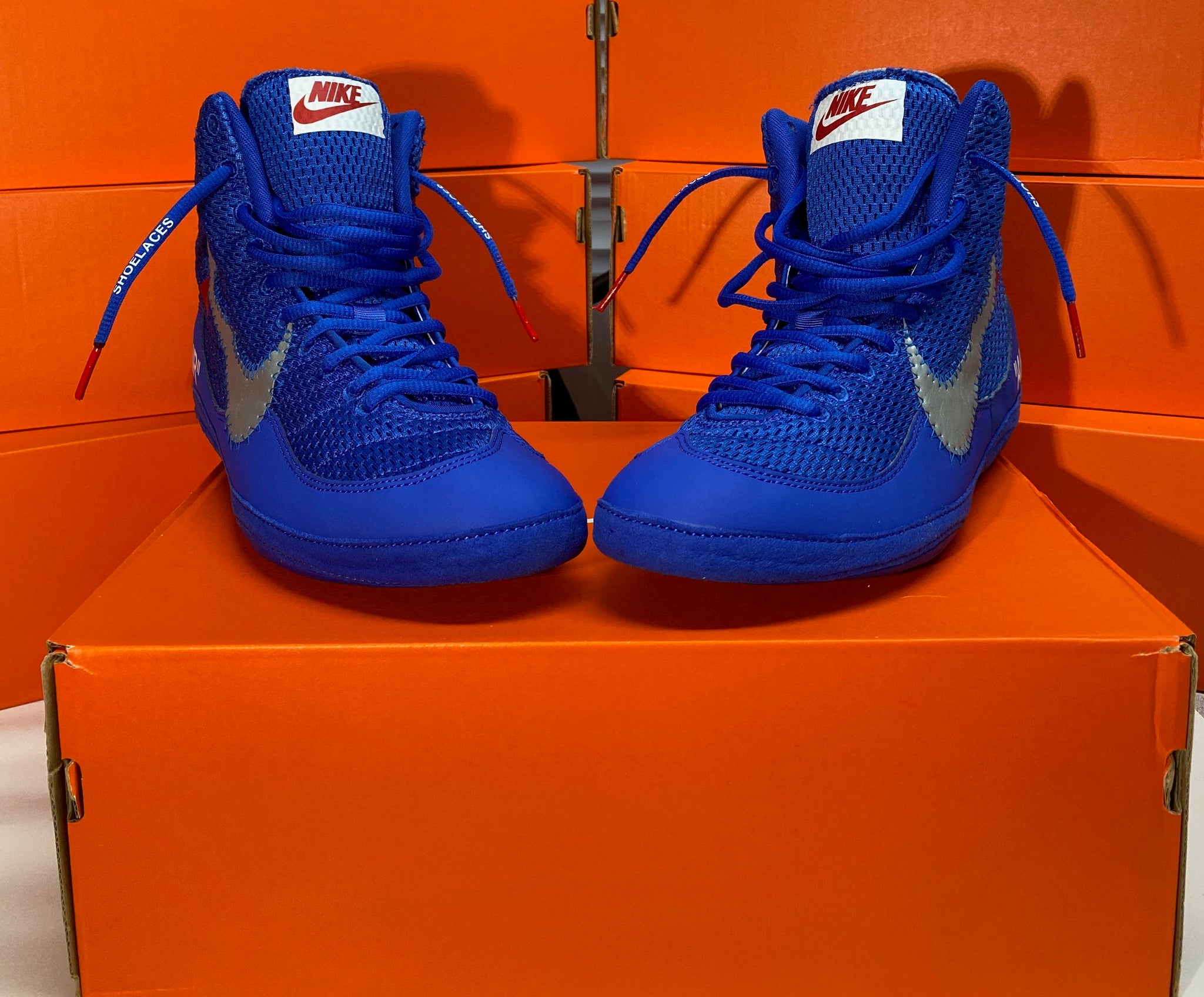 blue nike inflicts