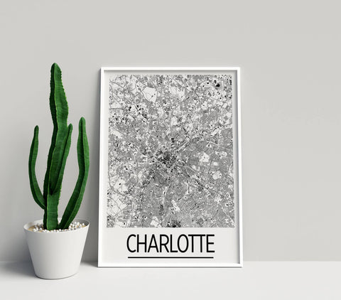 Charlotte Map Art Print