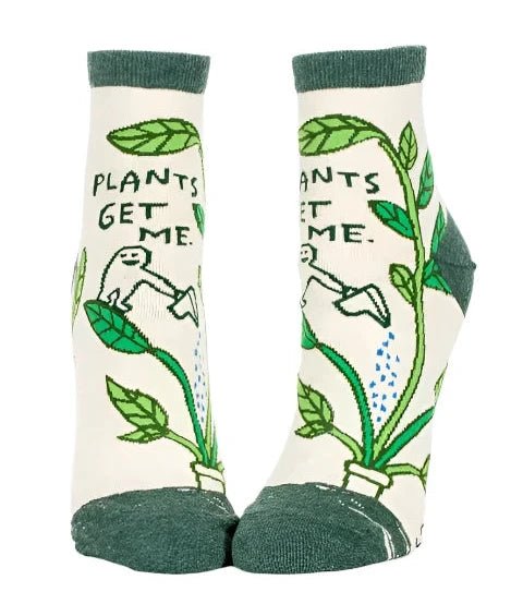 Womens Ankle Socks Plants Get Me