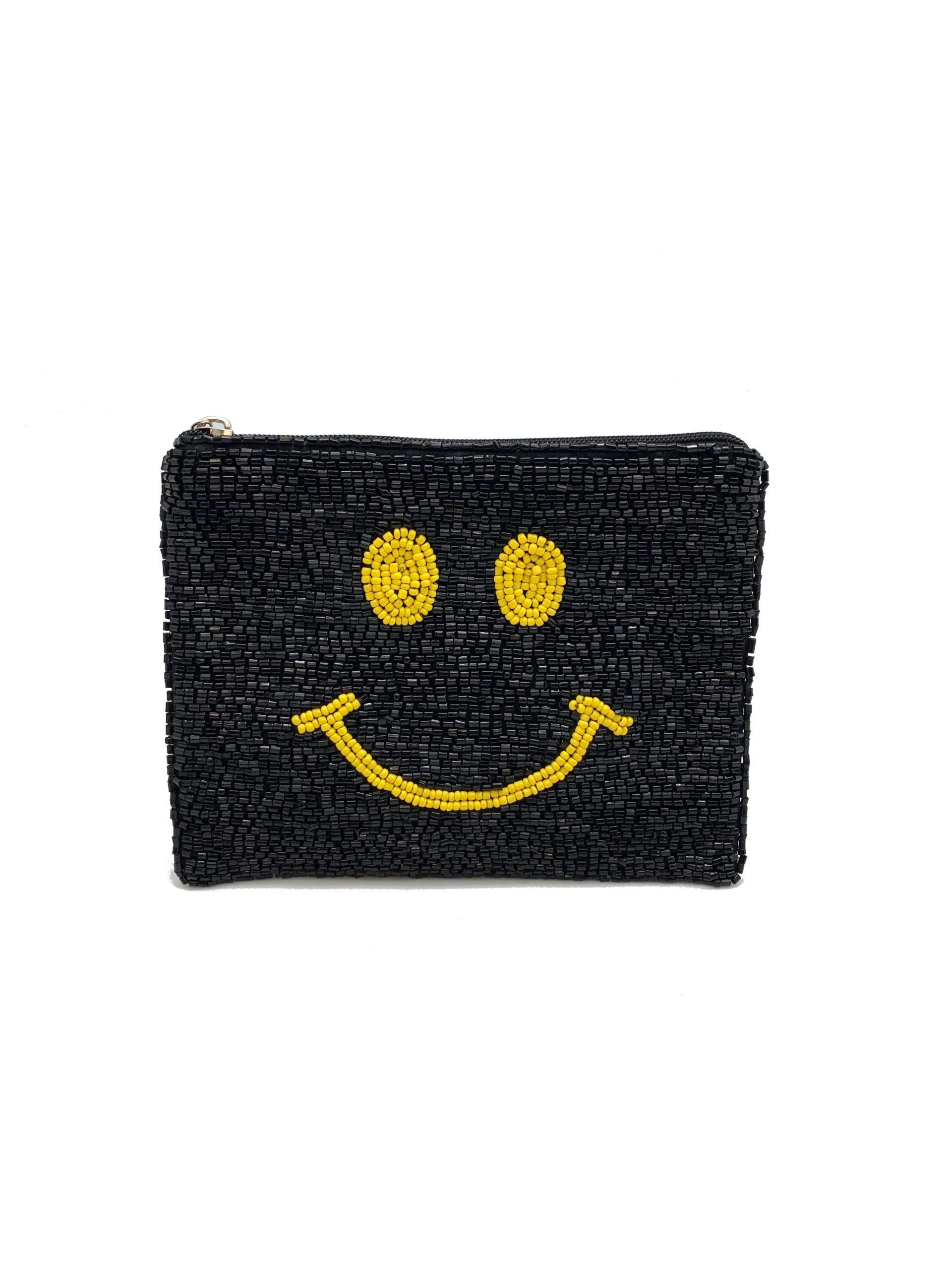 Smiley Face Beaded Pouch – Paper Skyscraper