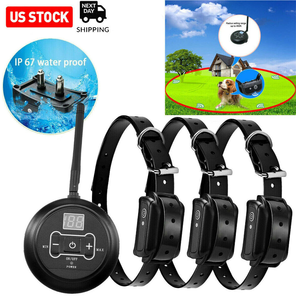 wireless pet dog fence containment system waterproof shock transmitter collar manual