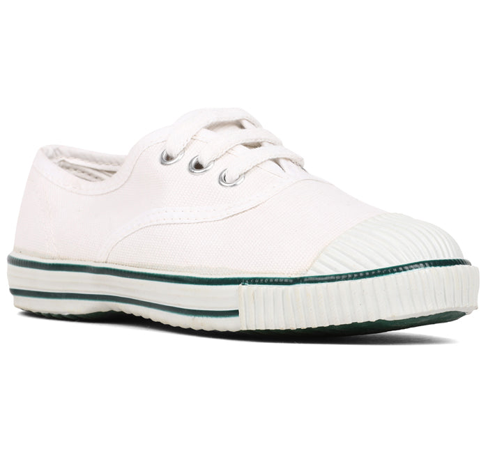 bata white canvas school shoes