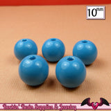 10 mm BLUE Round Acrylic Bubblegum Beads (50 pieces) - Rockin Resin
 - 2