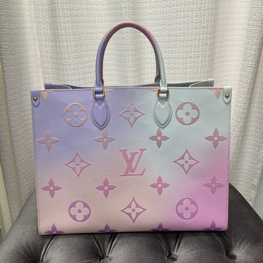 Louis Vuitton ONTHEGO GM Sunrise Pastel Tote Pink Purple Giant
