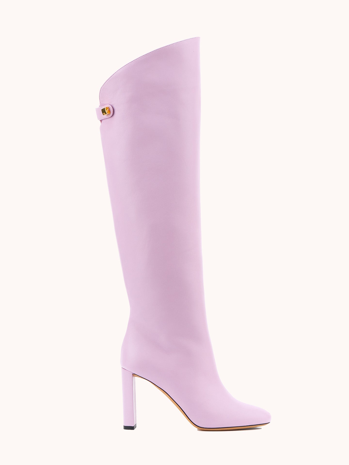 Maison Skorpios – Adriana High-heel Nappa Lavender Leather Boots