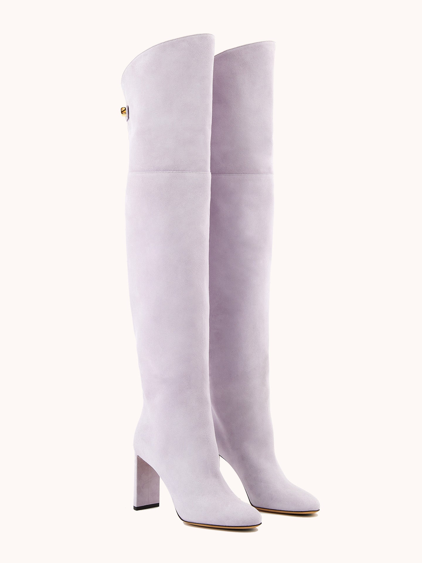 Maison Skorpios – Marylin Over The Knee Lavender Suede Boots