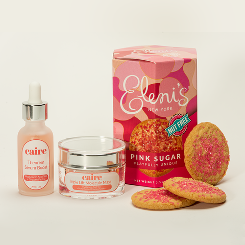 Eleni Cookies and Caire Beauty Theorem Serum Boost and Triple Molecule Mask