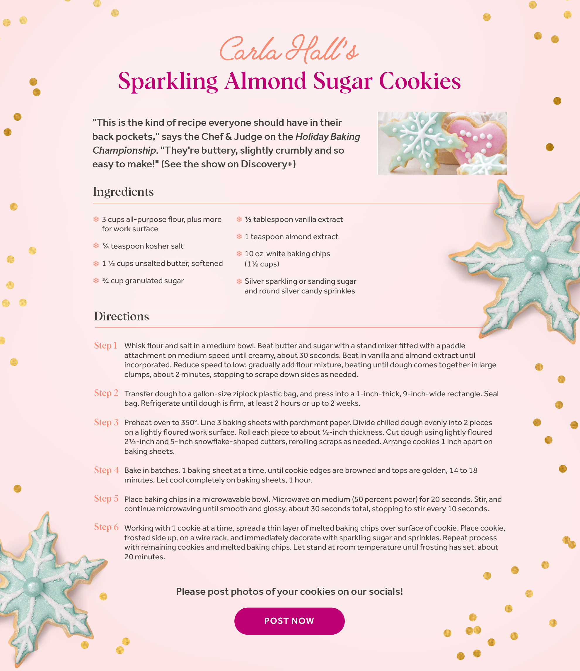Carla Hall's Must Have Sparkling Almond Sugar Cookies