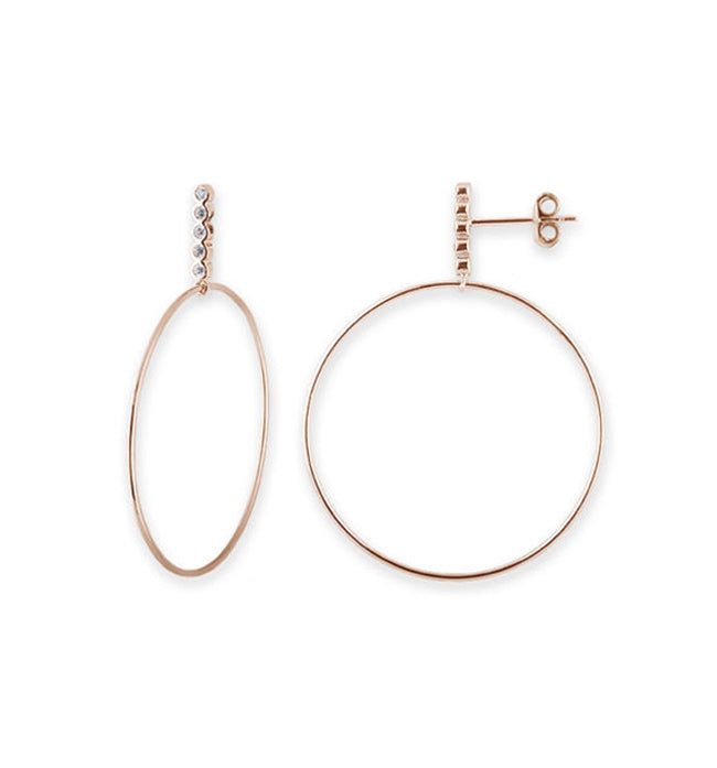 rose gold hoop earrings sale