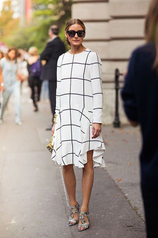 Olivia Palermo Short Dress Strap Heels