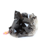 Large smoky quartz crystal cluster