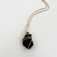 Load image into Gallery viewer, Crystal Jewellery NZ: Bespoke black tourmaline crystal necklace 22-inch chain

