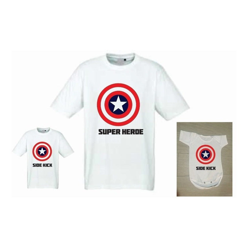 Pkt Playeras Capitan America Padre E Hijo Dia Del Padre – Nessie`s  Collections