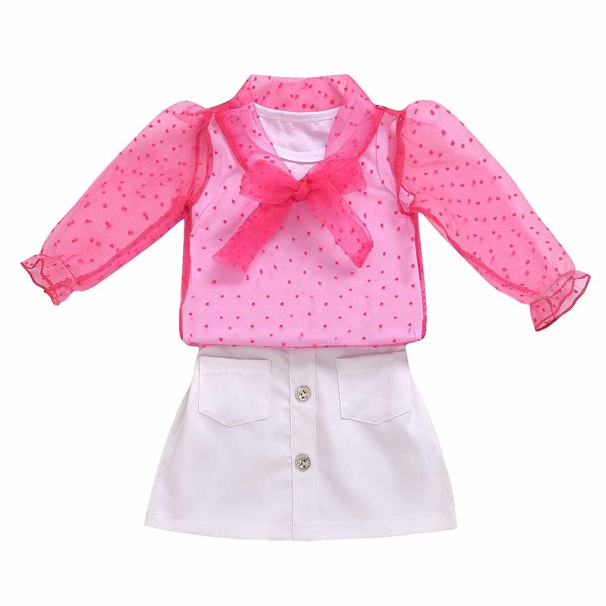 3-Piece Baby Gauze Coat + Vest + Skirt