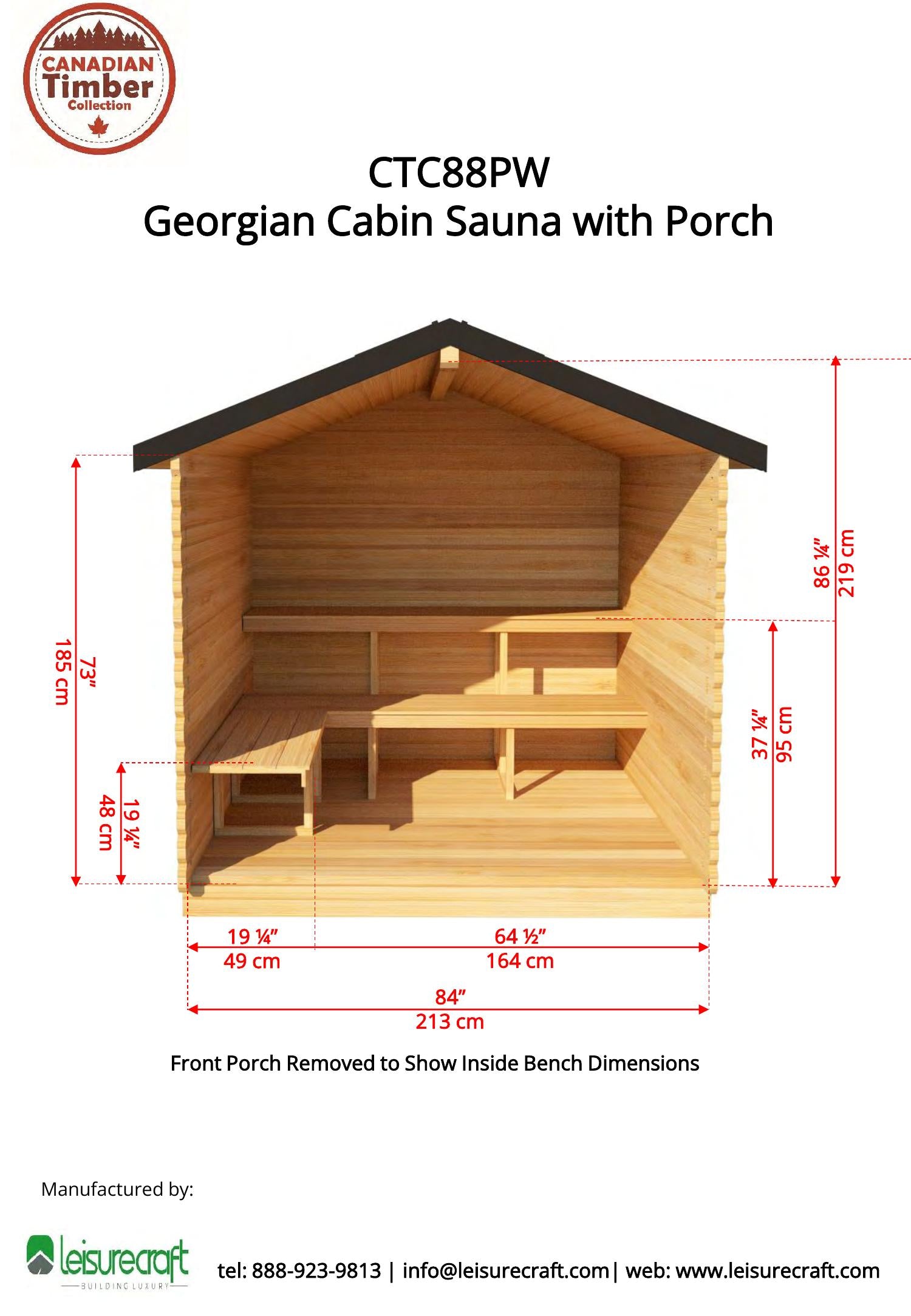 Georgian Cabin Sauna  backside view