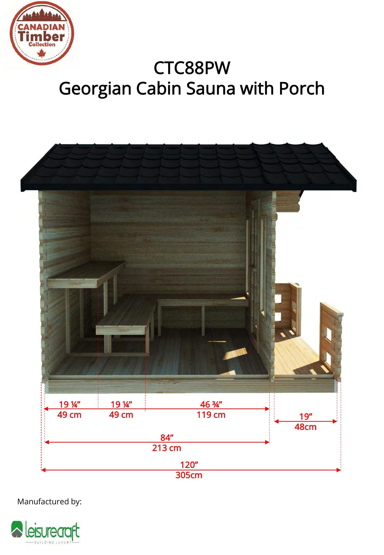 Georgian Cabin Sauna side view