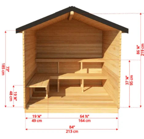 Georgian Cabin Sauna  backside view