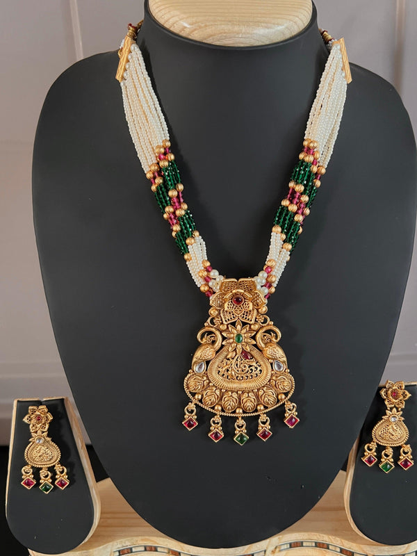 Buy 22Kt Traditional Simple Antique Gold Necklace 123VG7610 Online from  Vaibhav Jewellers