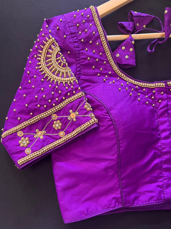 Purple Readymade Saree – StylebyPanaaash