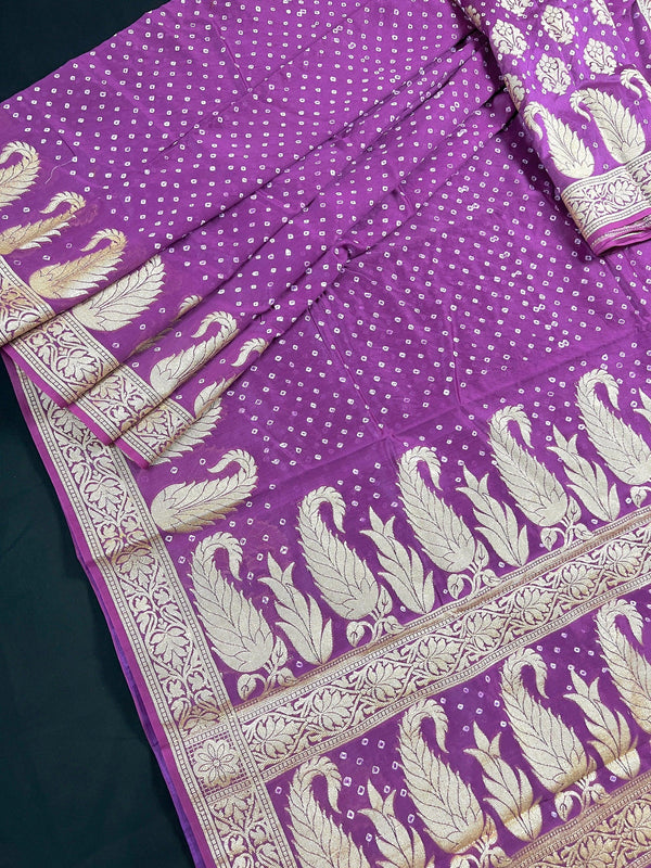 Banarasi Saree in Dark Purple : SBTA1101