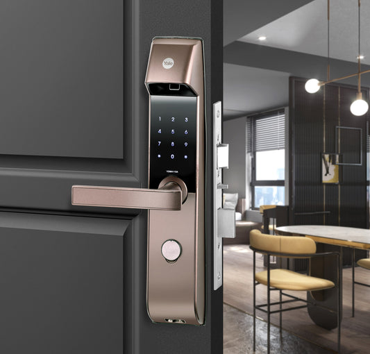 Fechadura Inteligente Smart Door Lock With Camera European Outdoor  Biometric Door Lock With Fingerprint Card Code Key Access