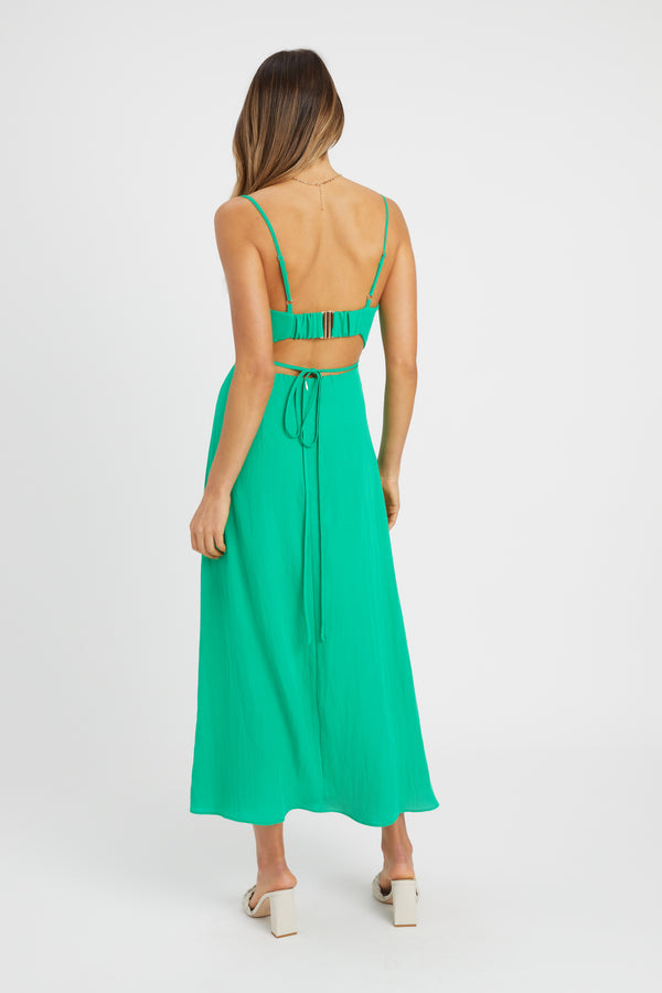 Buy Hayman Tie Back Dress Bright Green | KOOKAI Australia – KOOKAÏ ...