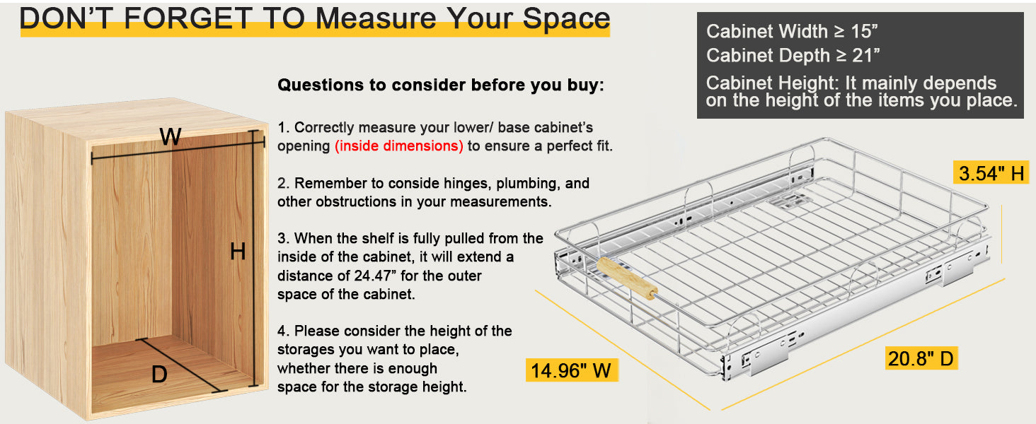 Pull Out Cabinet Organizer