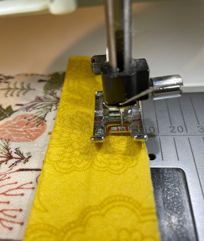 first seam to sew on binding