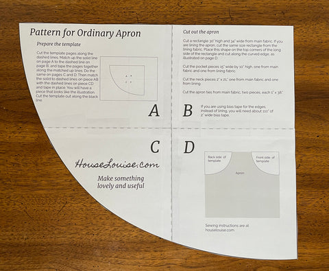 assembled apron template