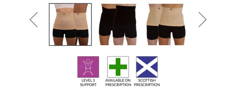 Screenshot of neutral and black waistband choices