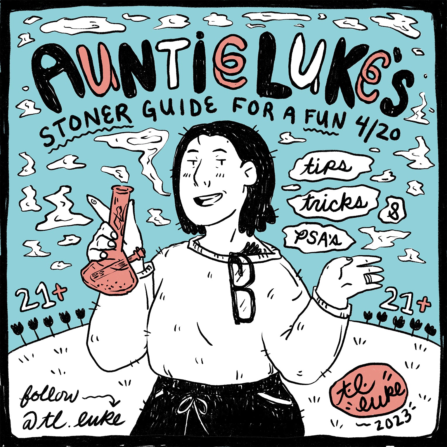 Auntie Luke's Stoner Guide for a Fun 4/20 Comic, Cover