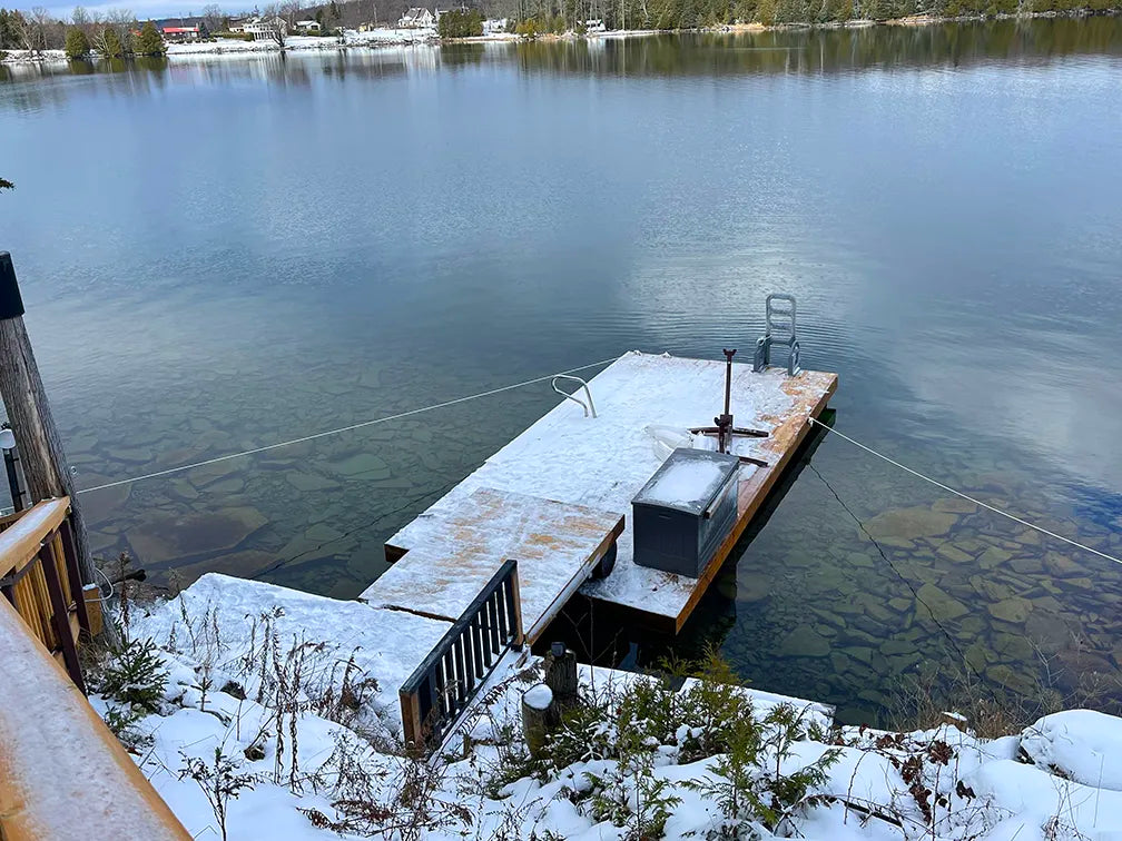 NyDock frozen in ice. Install it with peace of mind.