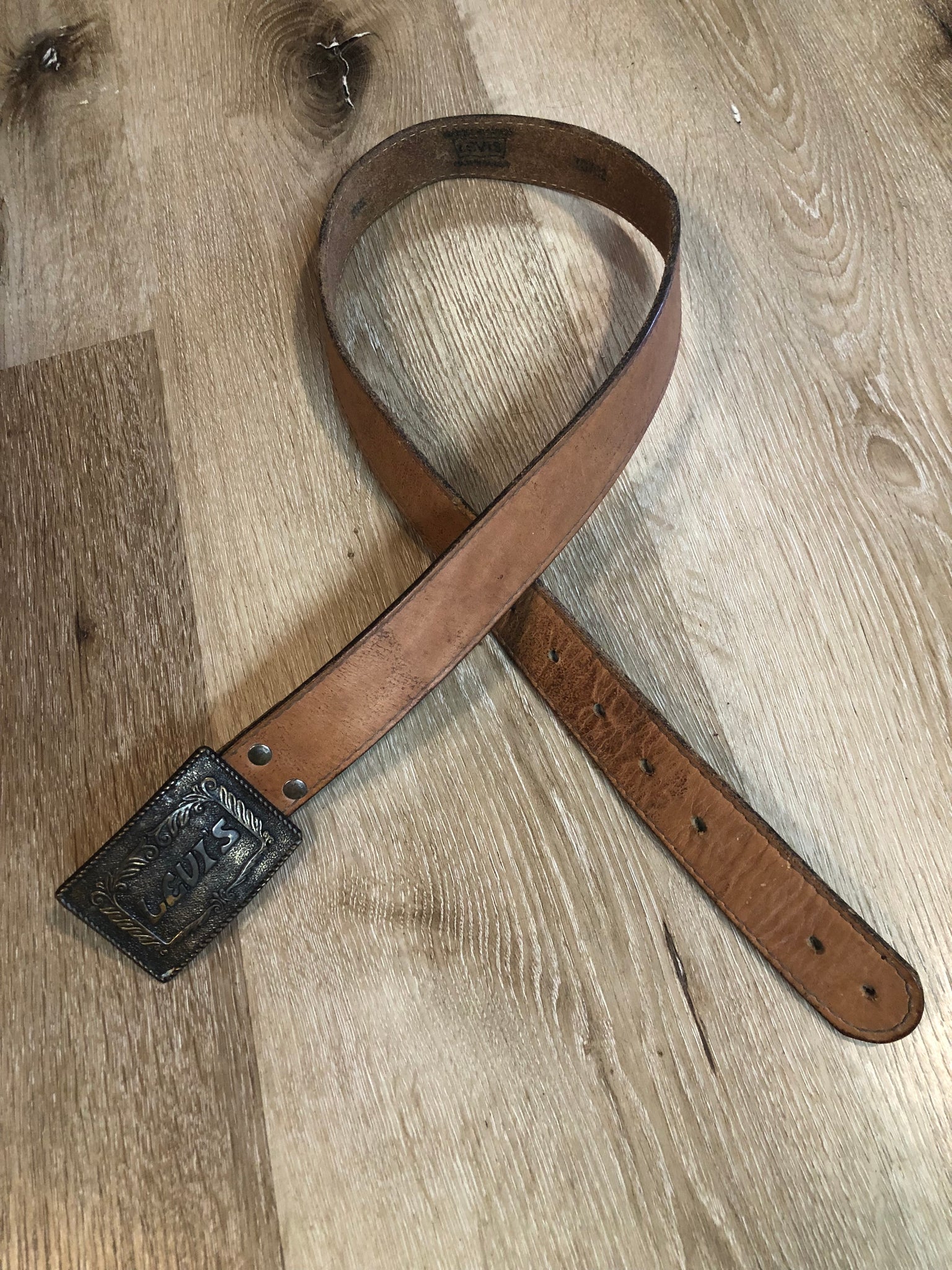 Vintage Levi's Leather Belt with Century Canada Buckle, Made in Canada –  KingsPIER vintage