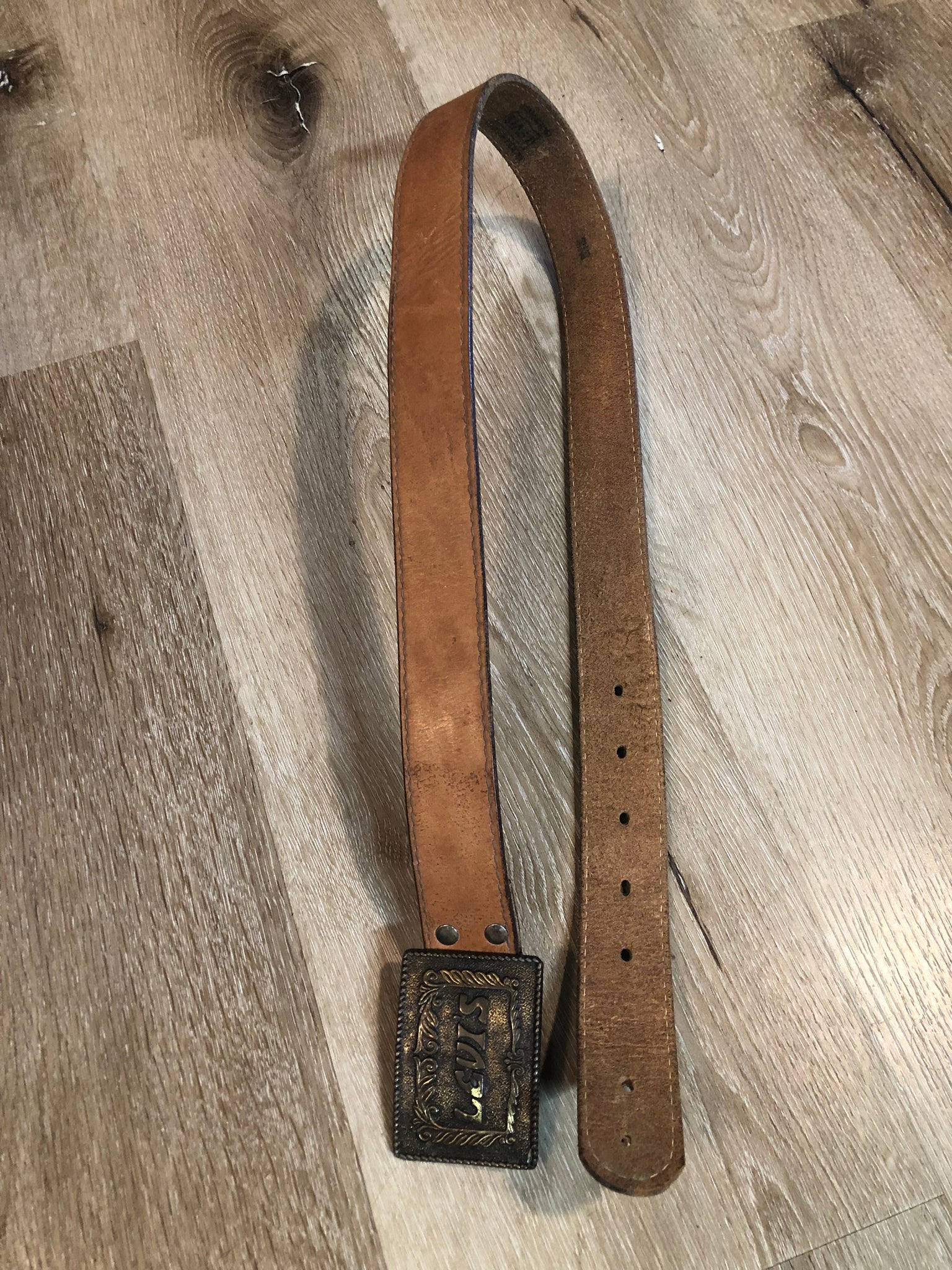 Vintage Levi's Leather Belt with Century Canada Buckle, Made in Canada –  KingsPIER vintage