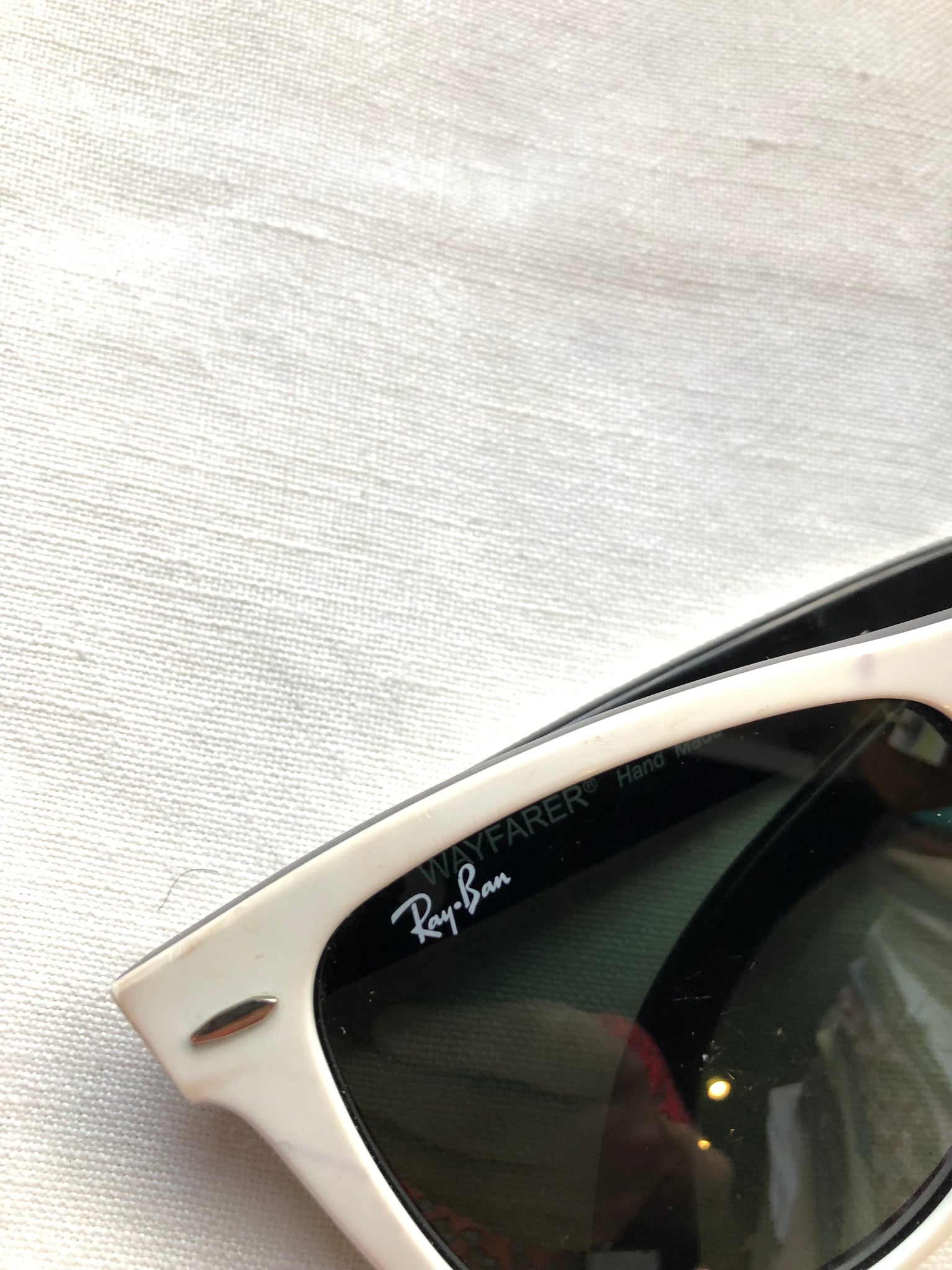 Ray-Ban White Black laminate frame Wayfarer Sun Glasses, Made in Italy –  KingsPIER vintage