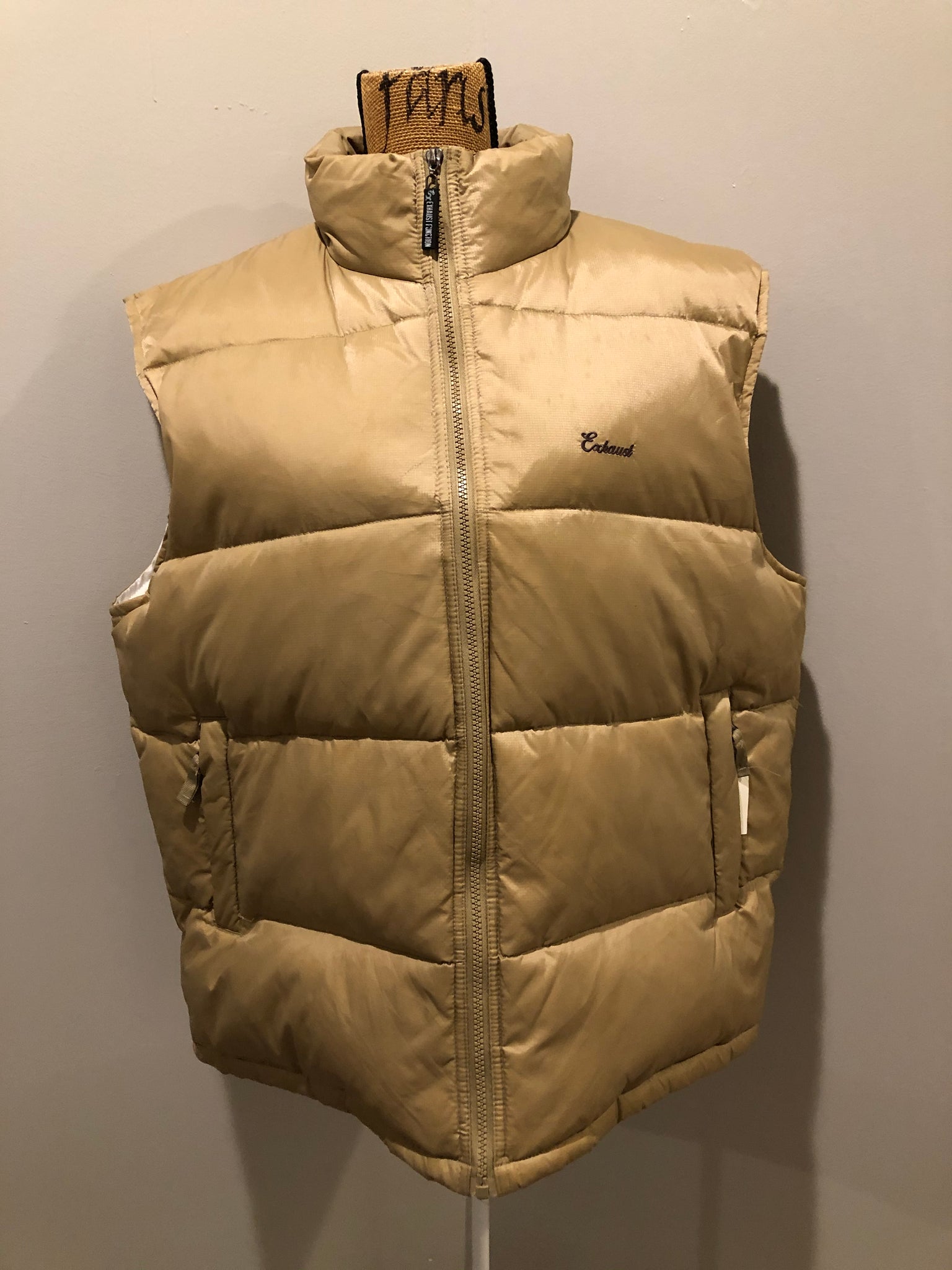 Exhaust Function tan down filled puffer vest SOLD – KingsPIER vintage