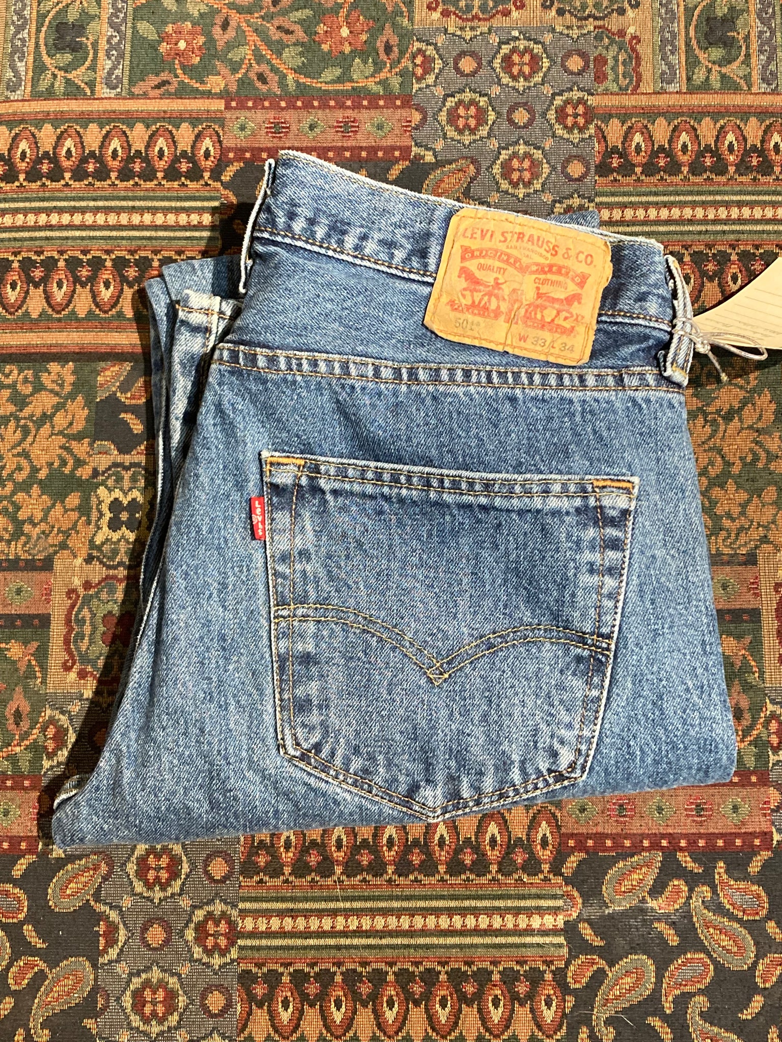 Levi's 501 Red Tab Denim Jeans - 33”x34”, Made in Mexico – KingsPIER vintage