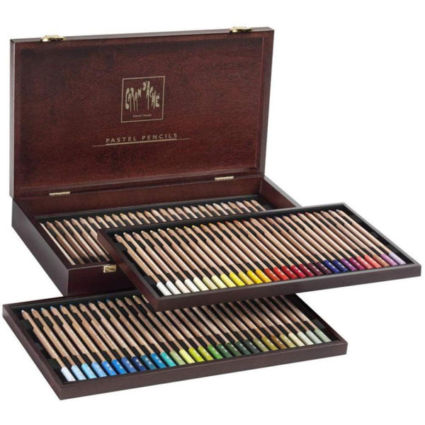 Caran D'ache Set of 84 Pastel Pencils In A Wood Box (788.484) – GoldenGenie