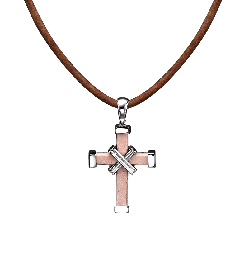 The Eternity Minimalist Vermeil Cross - White gold - Small – Holy Land Love  Jewelry